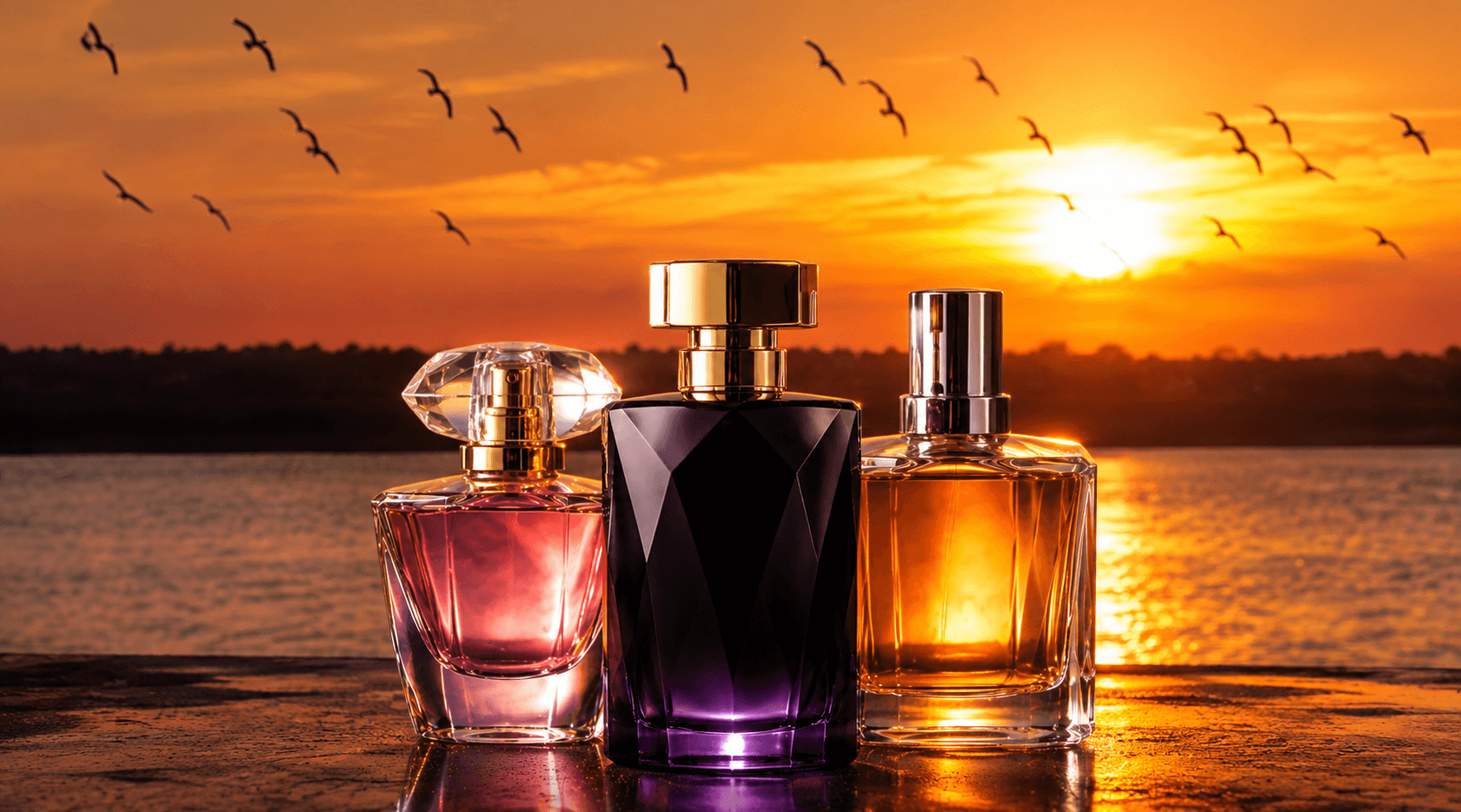 Perfumes Black and White al atardecer